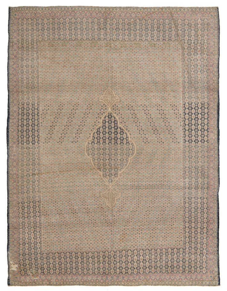 Detail image of 6' 10 x 9' 2 Hand Knotted Ultra Vintage Persian Wool Rug