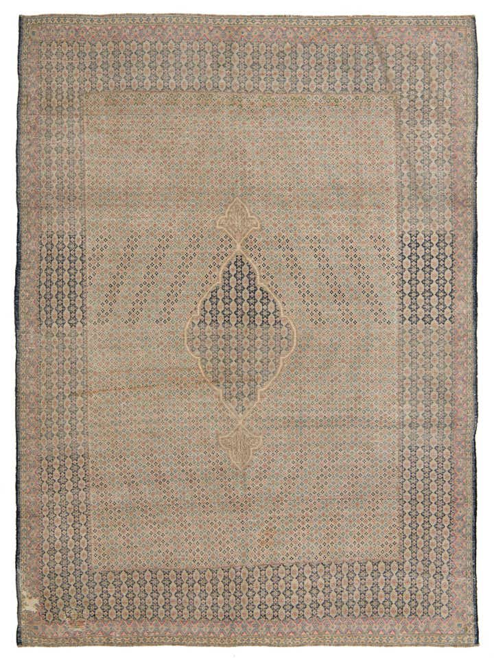 6' 10 x 9' 2 Hand Knotted Ultra Vintage Persian Wool Rug