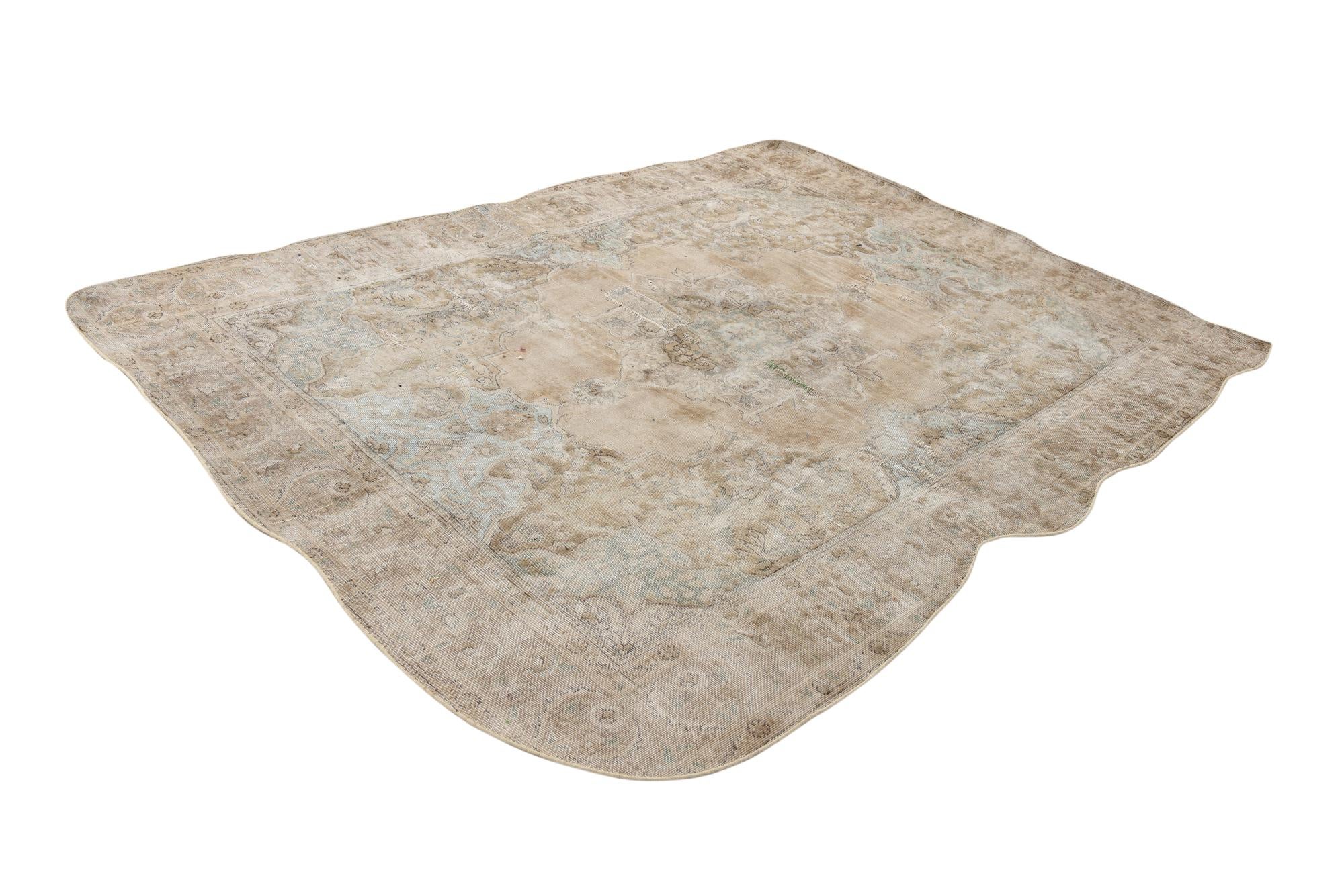 6' 7 x 9' 2 Hand Knotted Ultra Vintage Persian Wool Rug