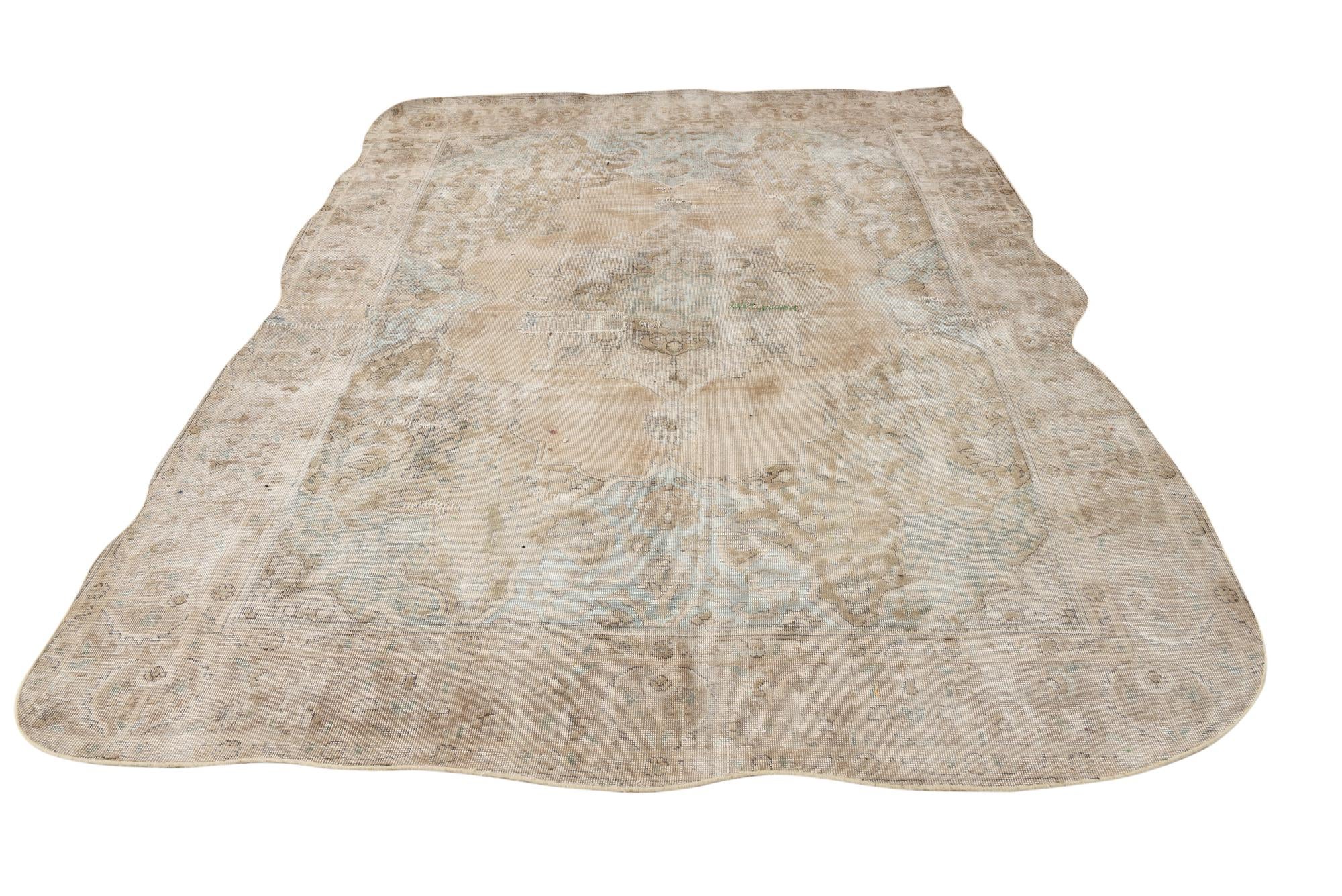 6' 7 x 9' 2 Hand Knotted Ultra Vintage Persian Wool Rug