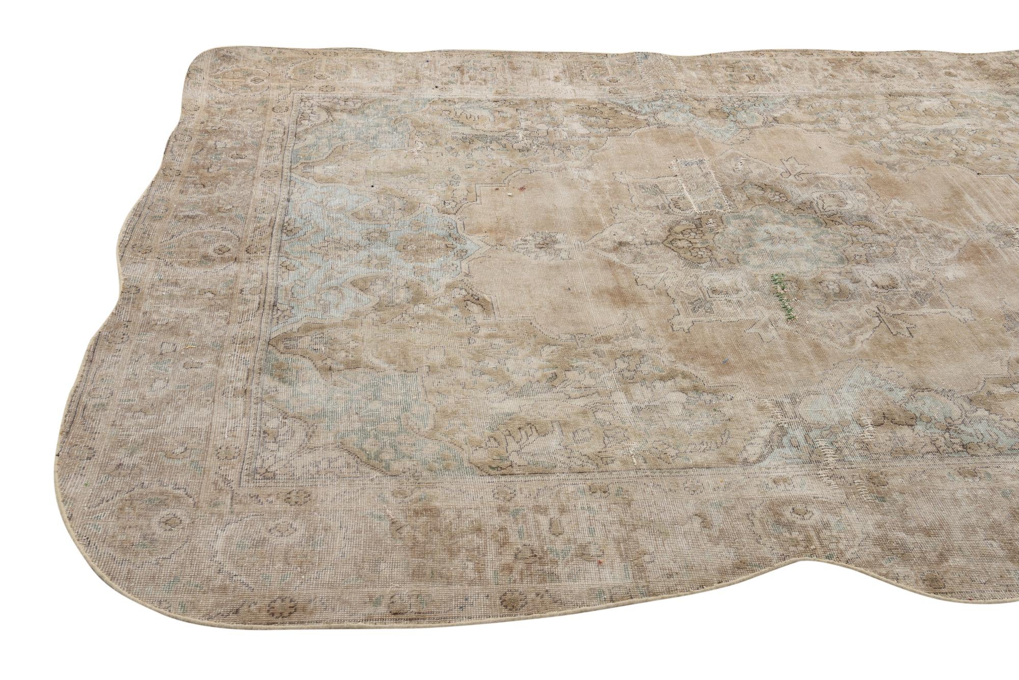 6' 7 x 9' 2 Hand Knotted Ultra Vintage Persian Wool Rug