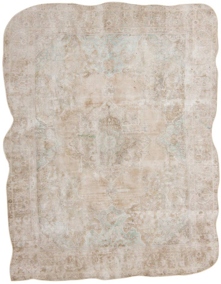 Detail image of 6' 7 x 9' 2 Hand Knotted Ultra Vintage Persian Wool Rug