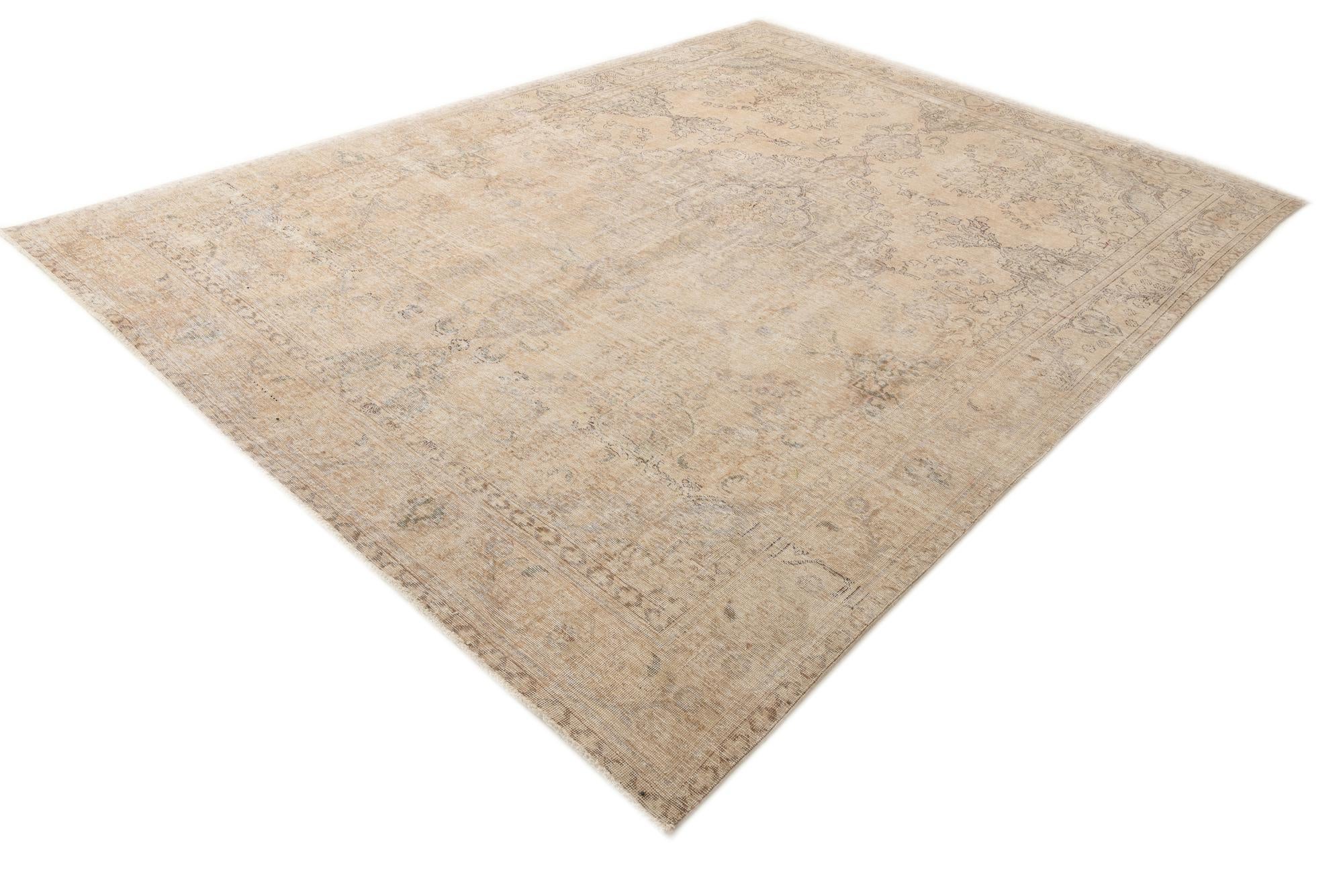 9' 4 x 13' 1 Hand Knotted Ultra Vintage Persian Wool Rug