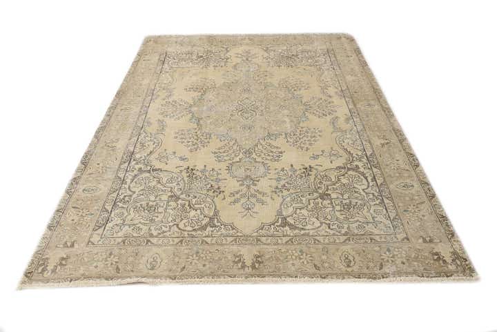 6' 6 x 9' 10 Hand Knotted Ultra Vintage Persian Wool Rug
