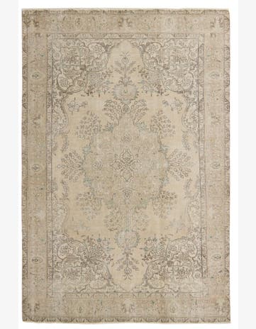 6' 6 x 9' 10 Hand Knotted Ultra Vintage Persian Wool Rug