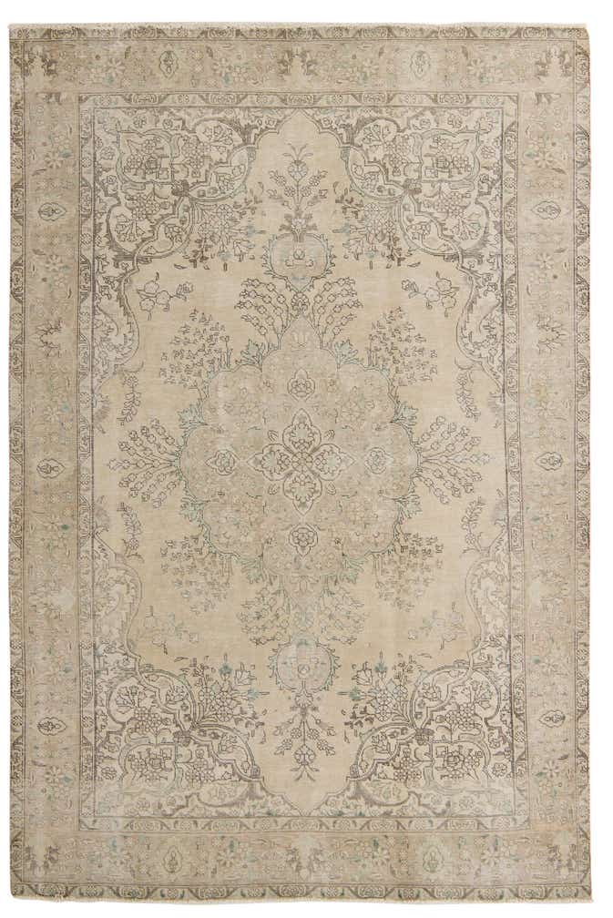 6' 6 x 9' 10 Hand Knotted Ultra Vintage Persian Wool Rug