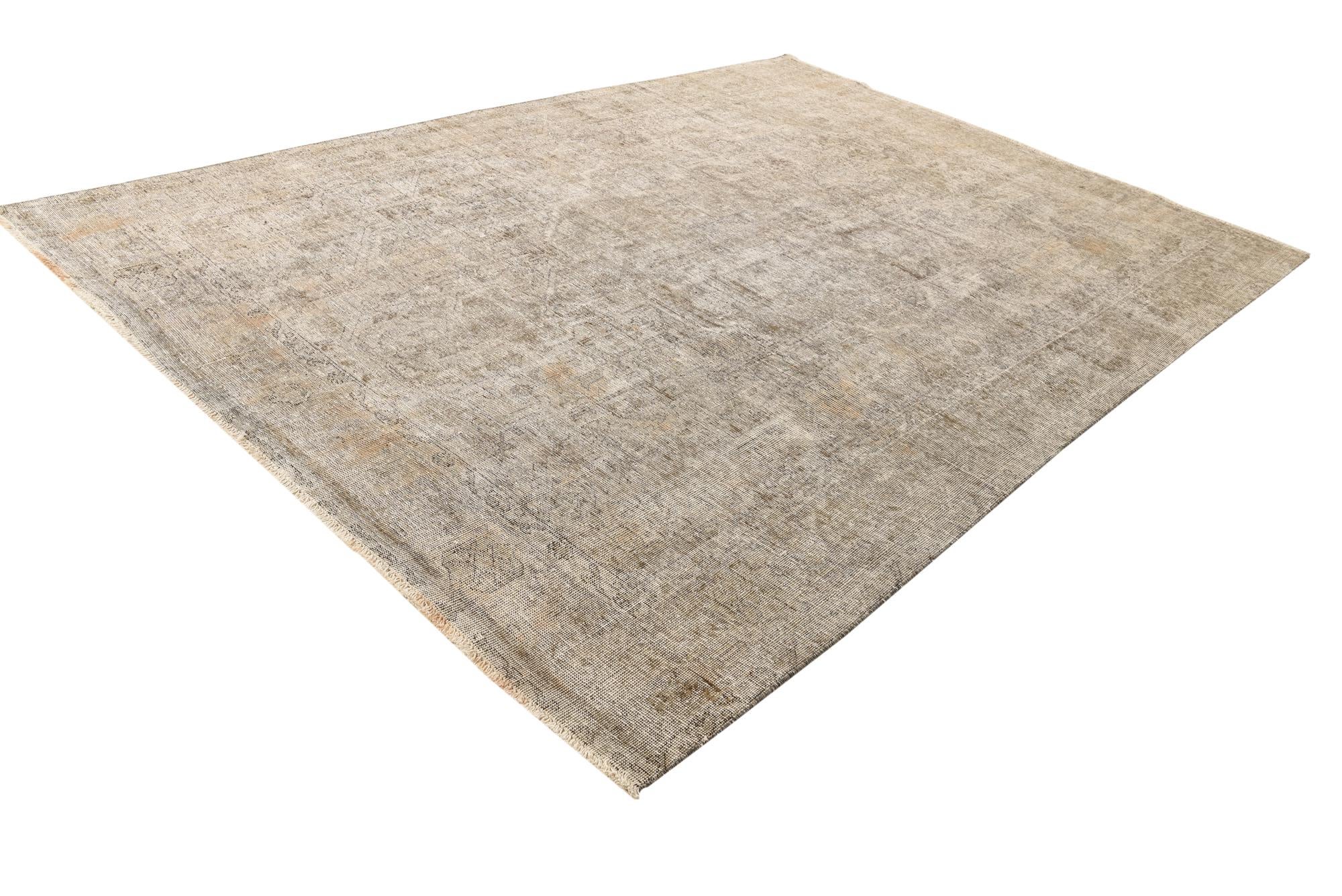 7' 9 x 10' 10 Hand Knotted Ultra Vintage Persian Wool Rug