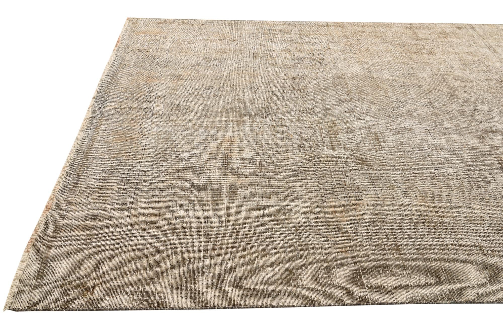 7' 9 x 10' 10 Hand Knotted Ultra Vintage Persian Wool Rug