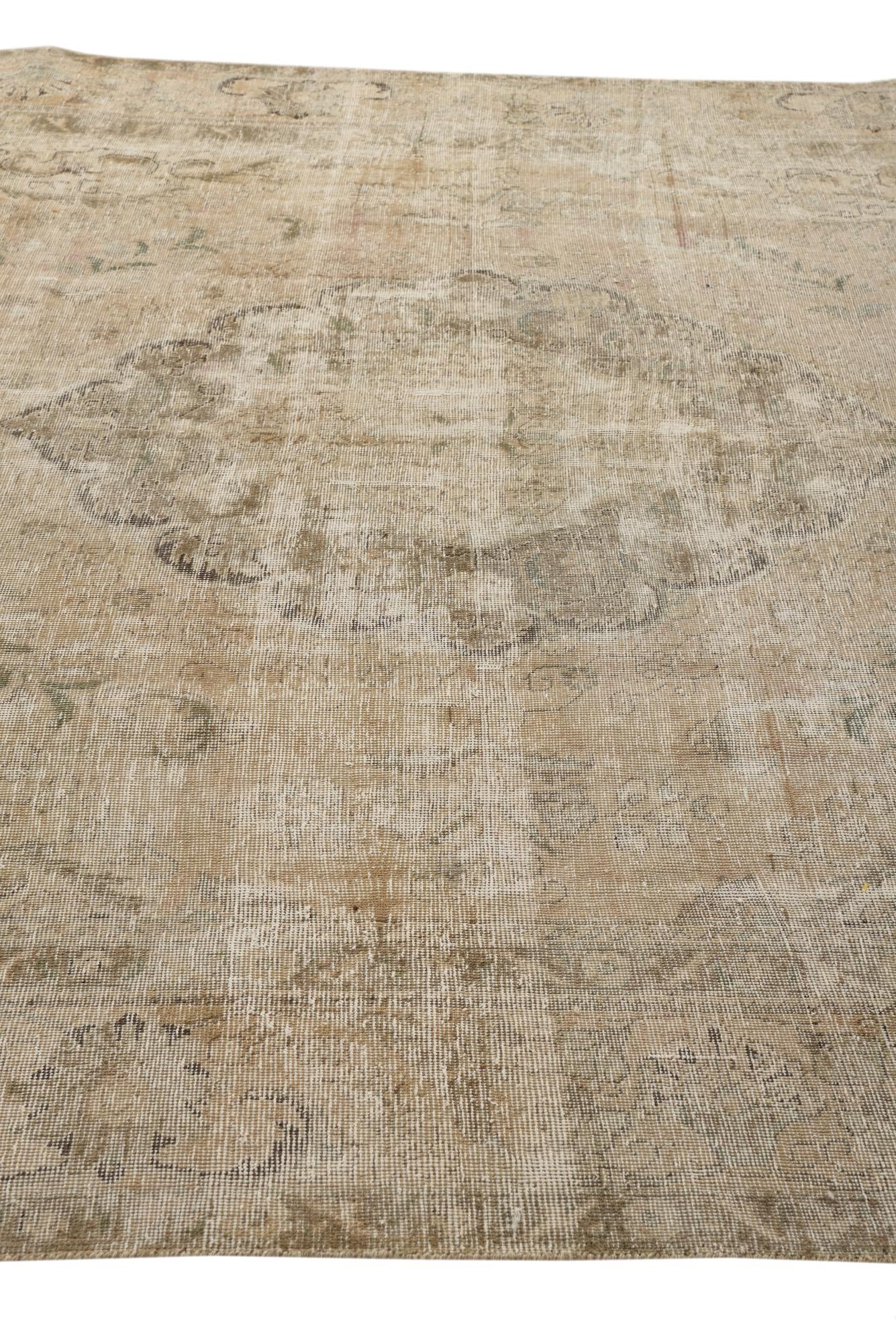 250cm x 340cm Hand Knotted Ultra Vintage Persian Wool Rug