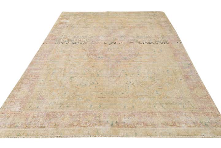 6' 4 x 9' 4 Hand Knotted Ultra Vintage Persian Wool Rug