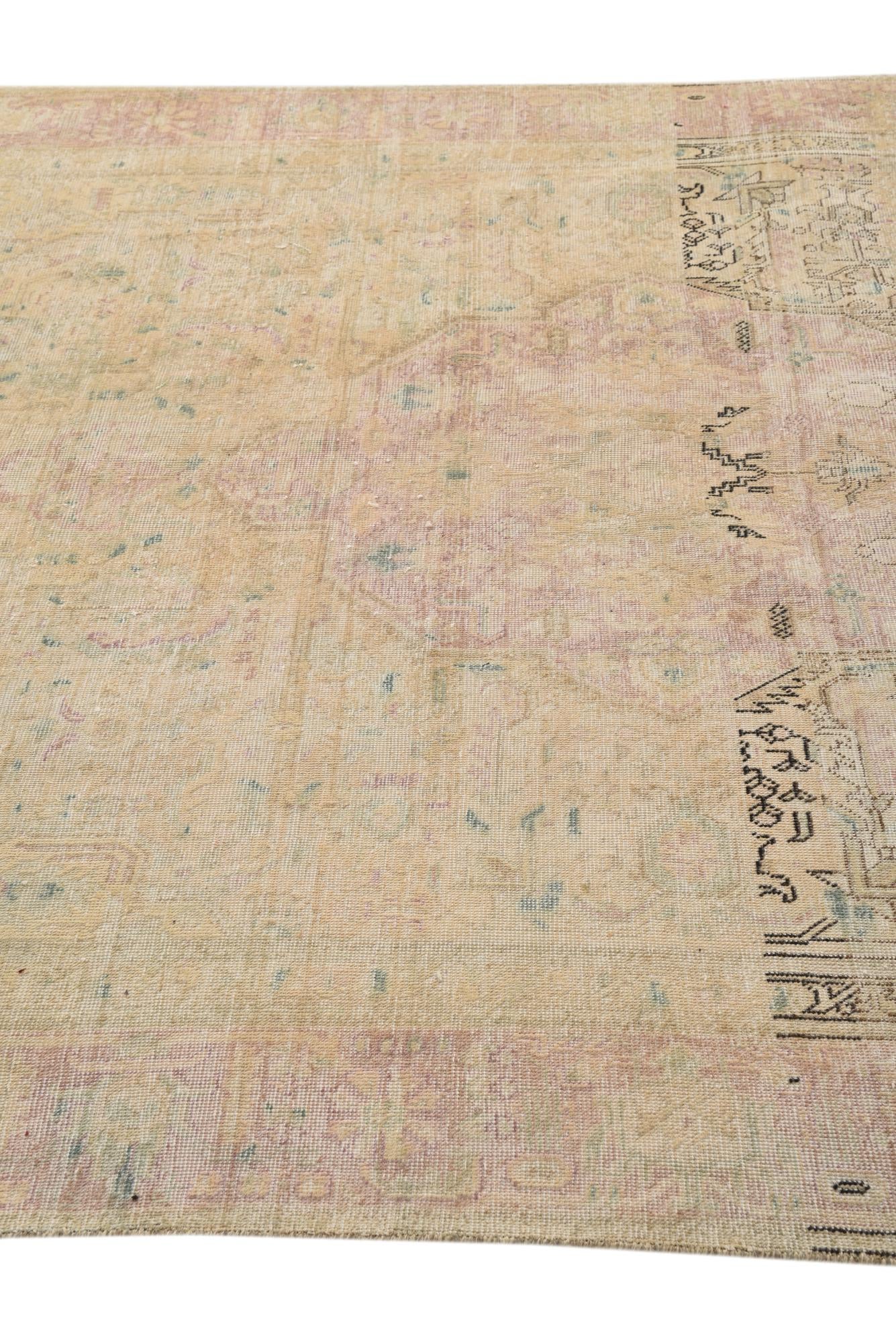 6' 4 x 9' 4 Hand Knotted Ultra Vintage Persian Wool Rug
