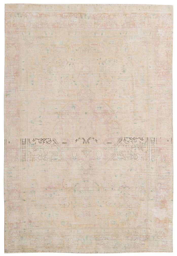 6' 4 x 9' 4 Hand Knotted Ultra Vintage Persian Wool Rug