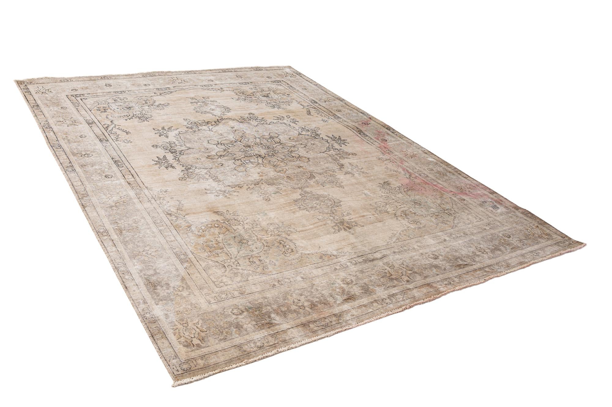 7' 11 x 10' 9 Hand Knotted Ultra Vintage Persian Wool Rug