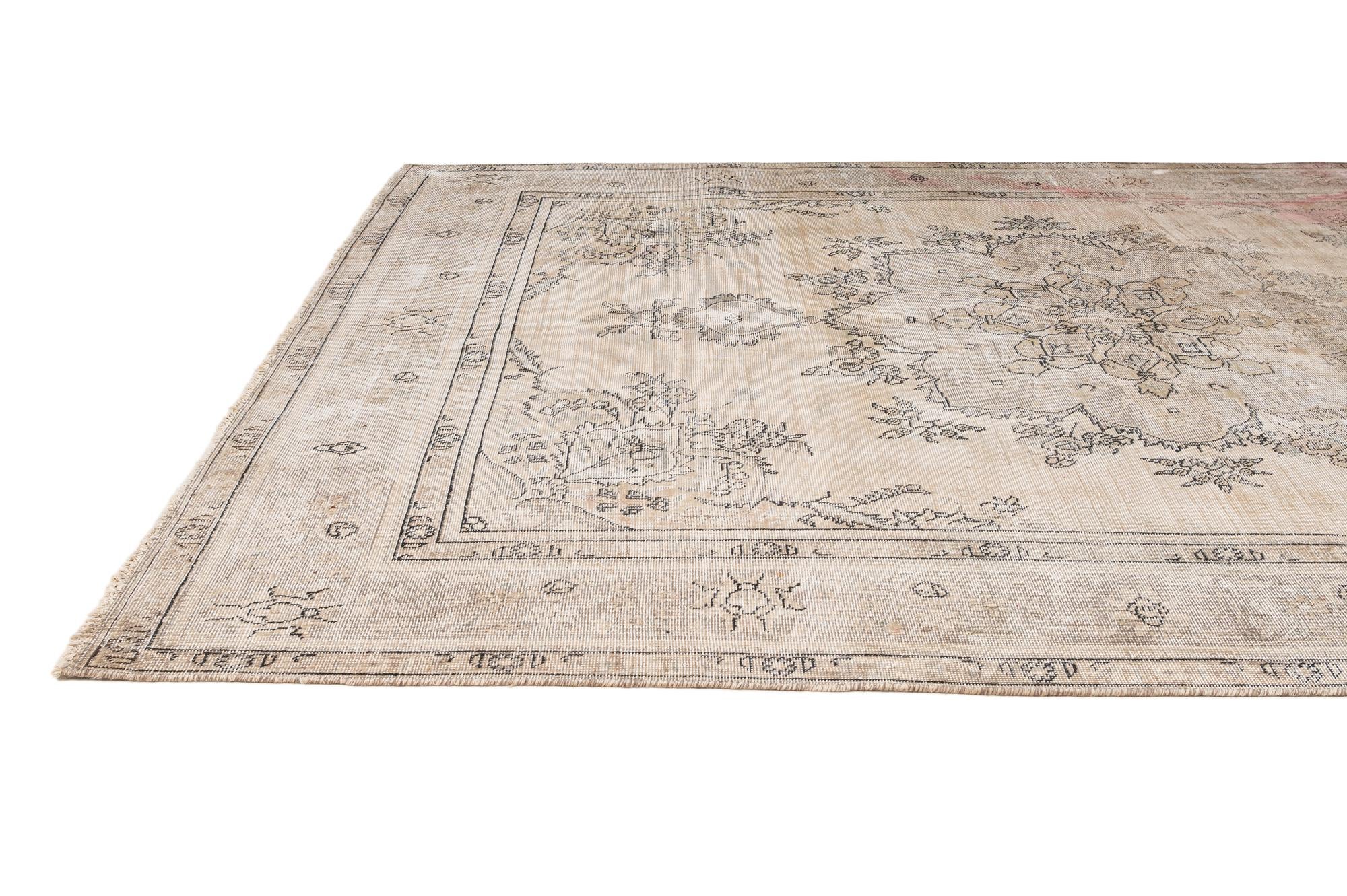 7' 11 x 10' 9 Hand Knotted Ultra Vintage Persian Wool Rug