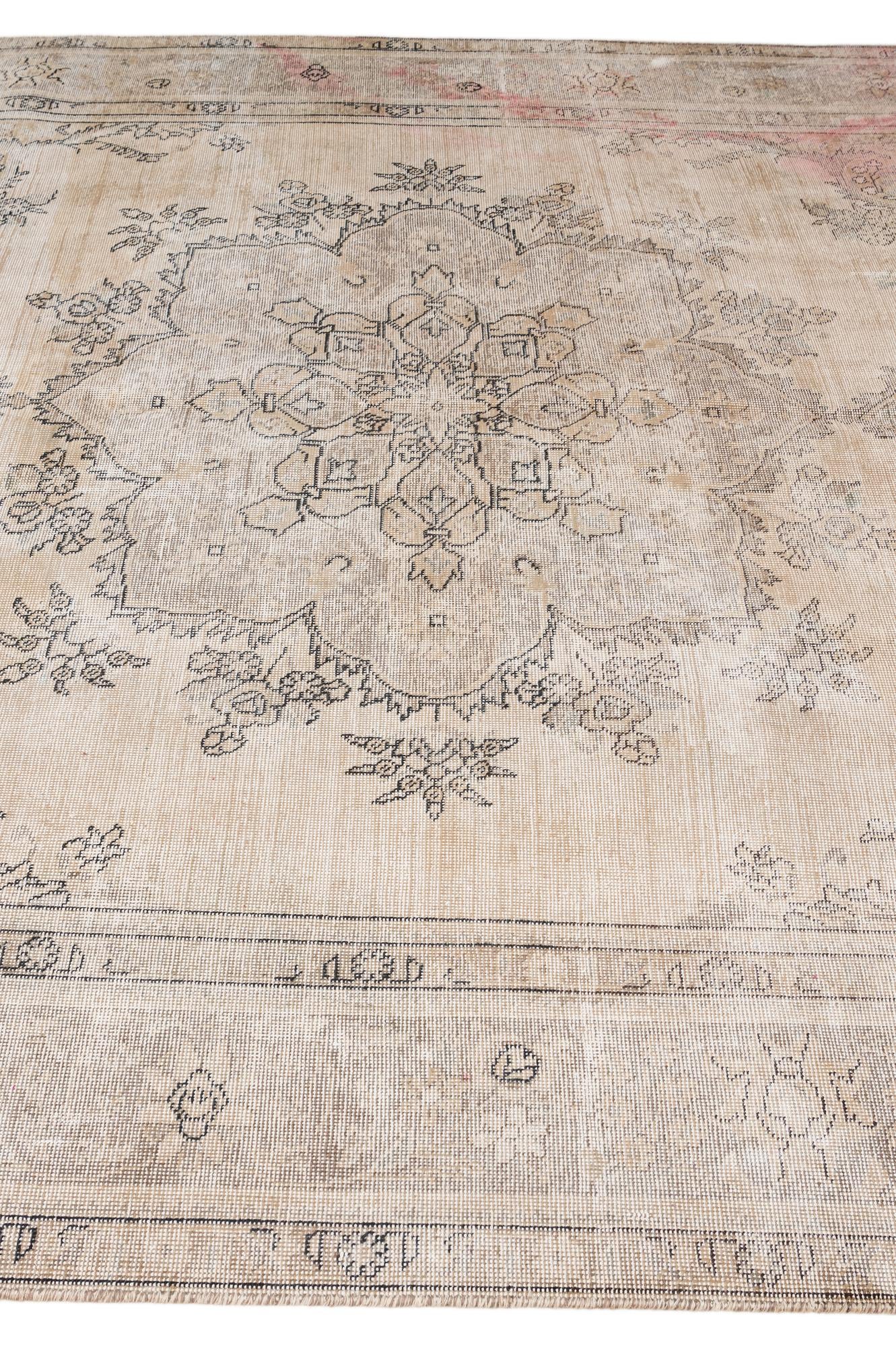 7' 11 x 10' 9 Hand Knotted Ultra Vintage Persian Wool Rug
