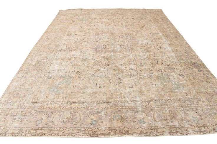 Detail image of 9' 5 x 12' 6 Hand Knotted Ultra Vintage Persian Wool Rug