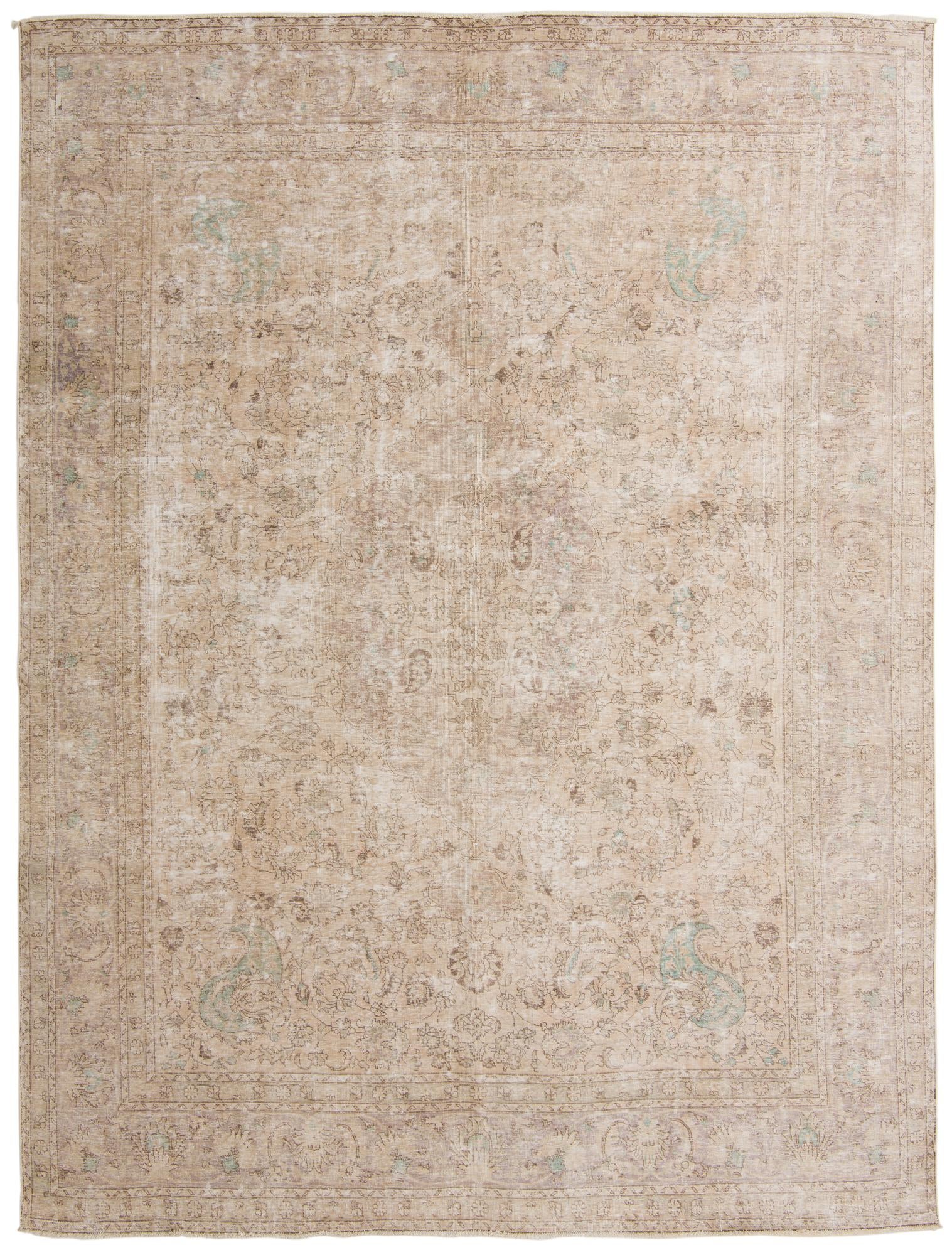 9' 5 x 12' 6 Hand Knotted Ultra Vintage Persian Wool Rug