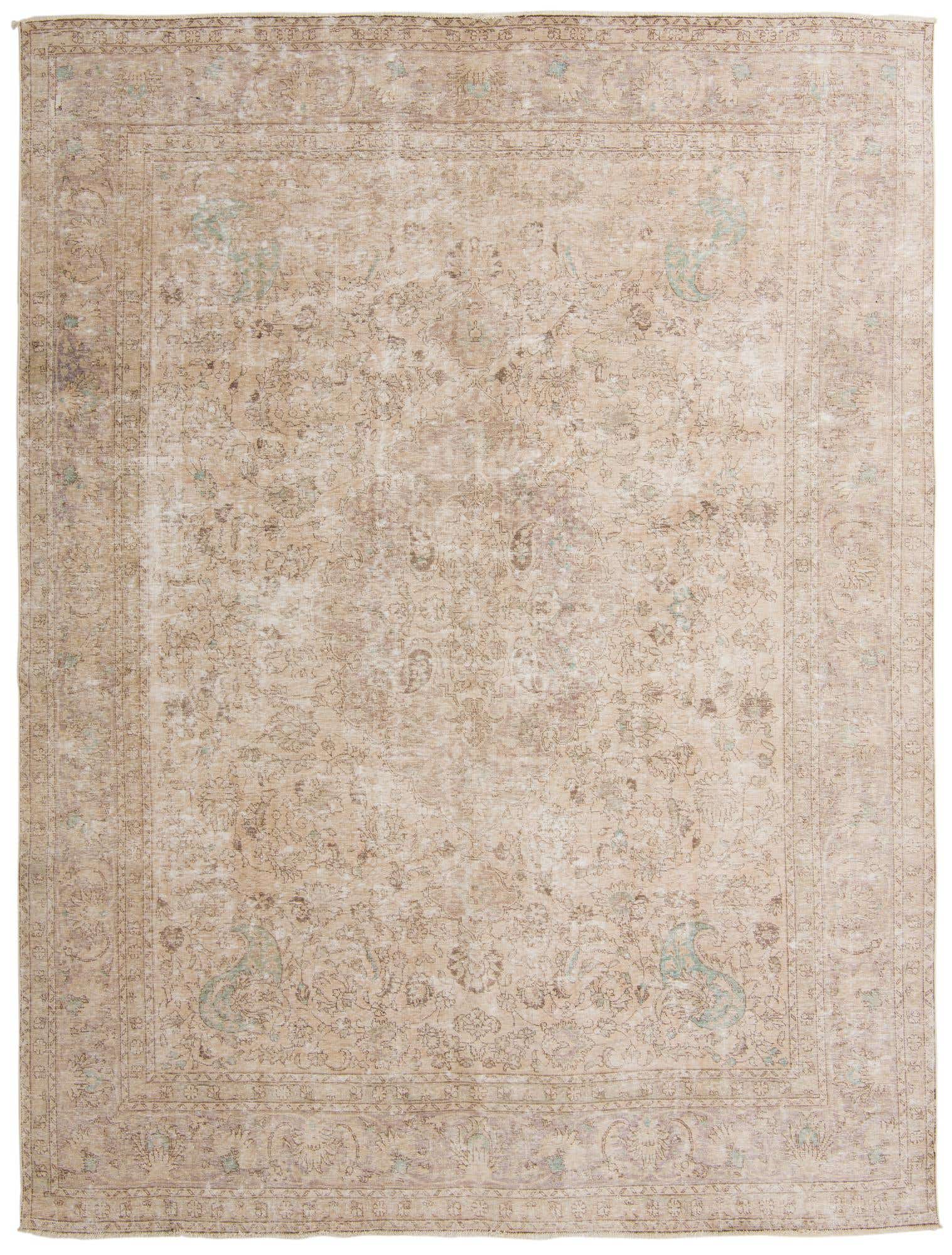 9' 5 x 12' 6 Hand Knotted Ultra Vintage Persian Wool Rug