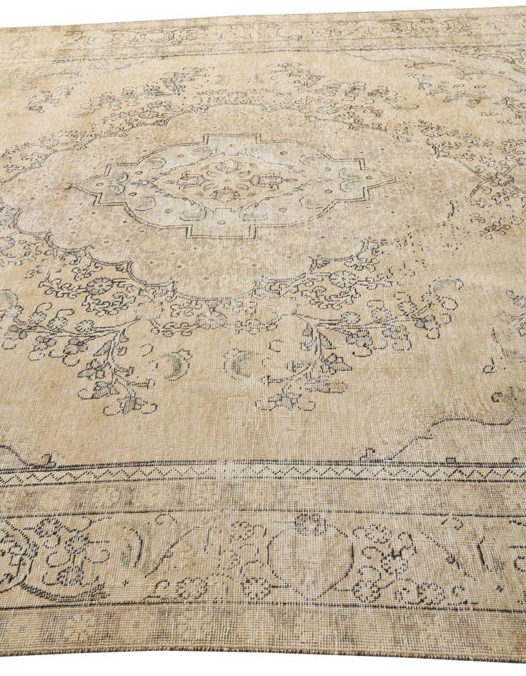 Detail image of 9' 2 x 12' 2  Hand Knotted Ultra Vintage Persian Wool Rug