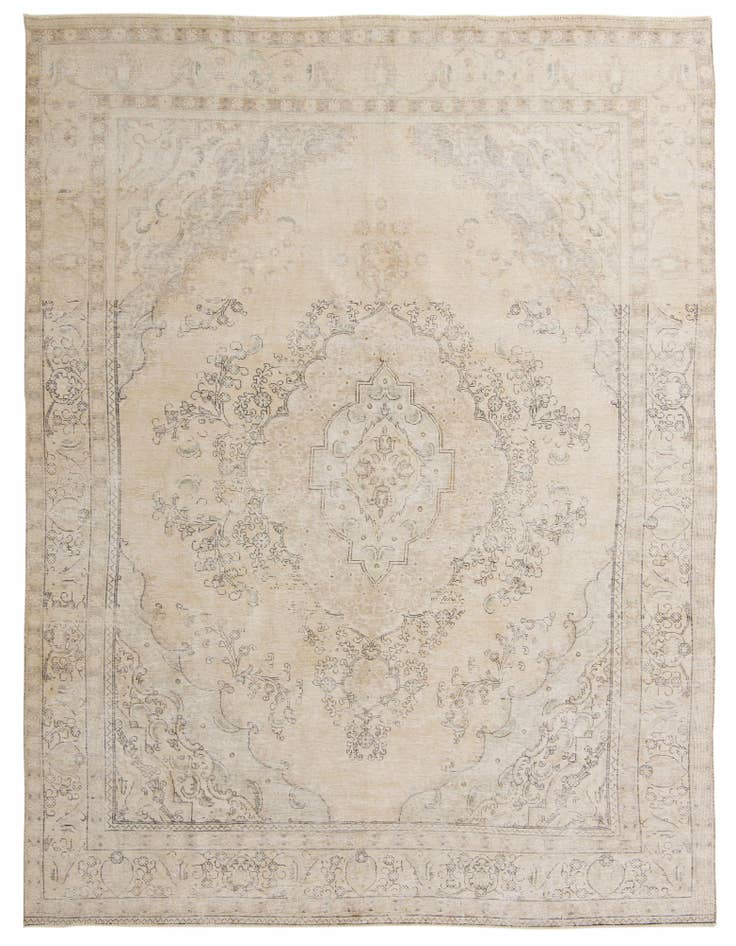 Detail image of 9' 2 x 12' 2 Hand Knotted Ultra Vintage Persian Wool Rug