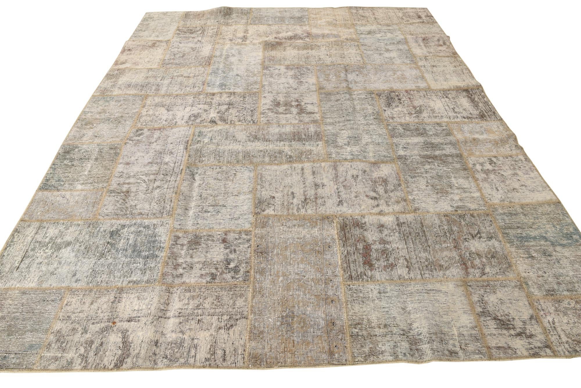 8' x 10' 3 Hand Knotted Ultra Vintage Persian Wool Rug