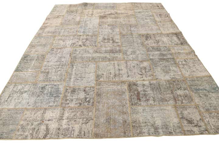 8' x 10' 3 Hand Knotted Ultra Vintage Persian Wool Rug