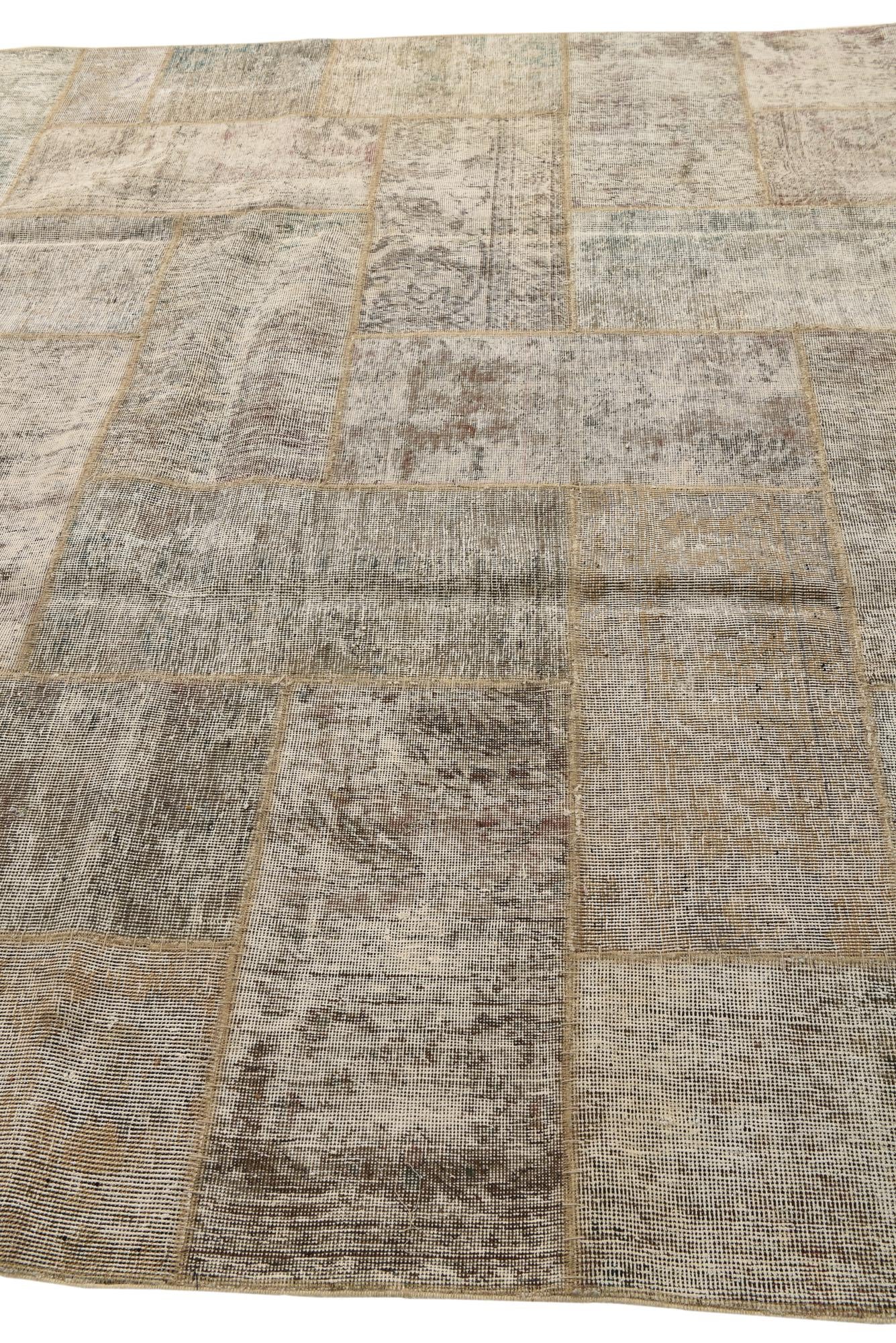 8' x 10' 3 Hand Knotted Ultra Vintage Persian Wool Rug