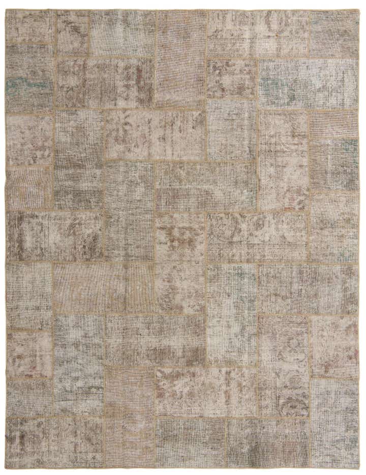 8' x 10' 3 Hand Knotted Ultra Vintage Persian Wool Rug