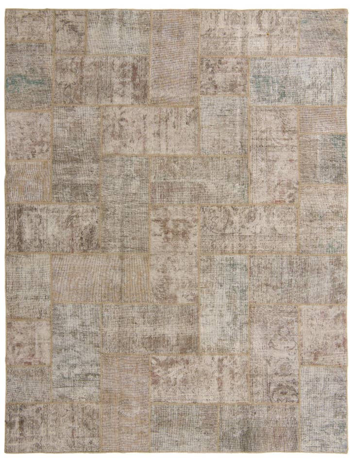 Detail image of 8' x 10' 3 Hand Knotted Ultra Vintage Persian Wool Rug