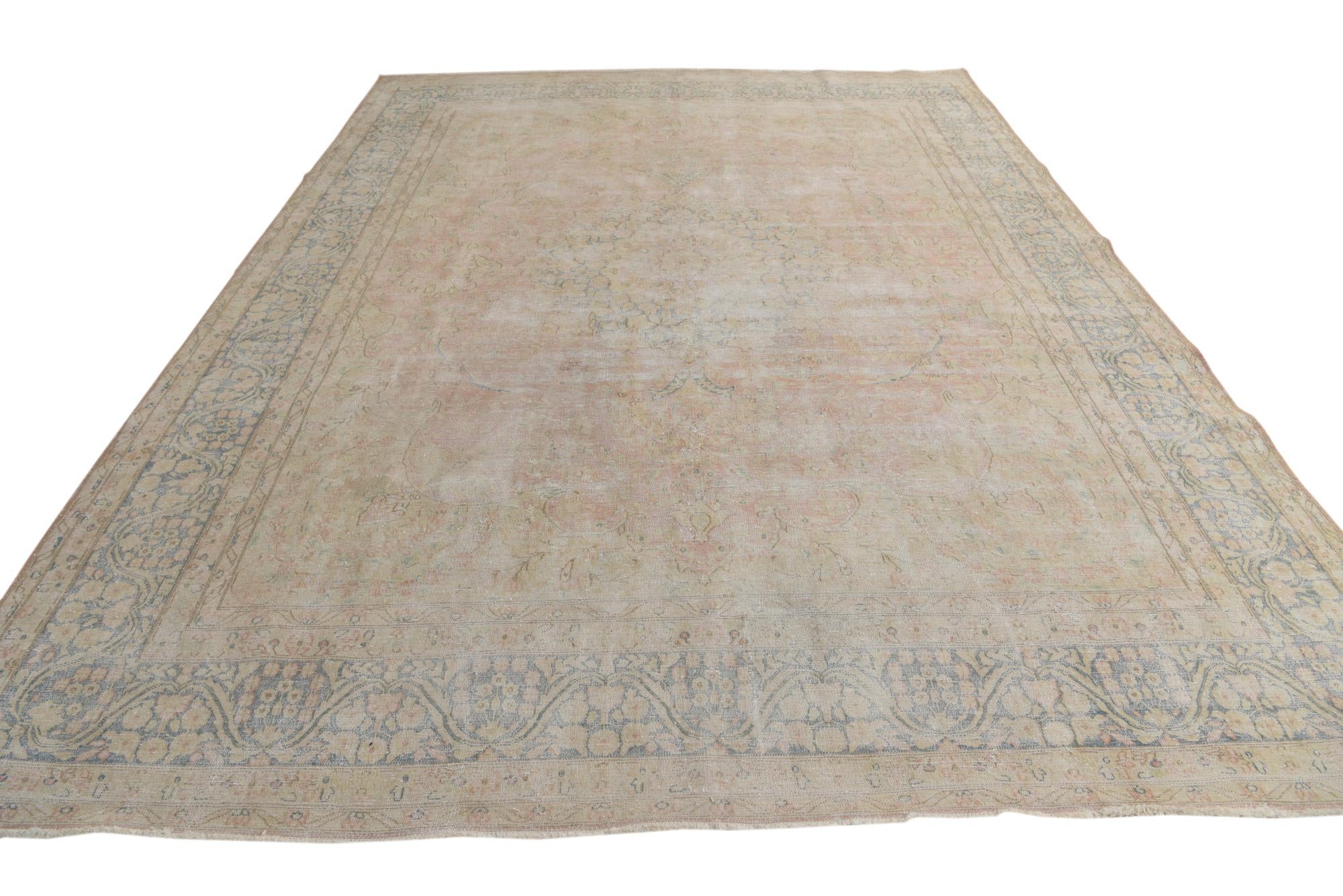 9' 10 x 13' 1 Hand Knotted Ultra Vintage Persian Wool Rug