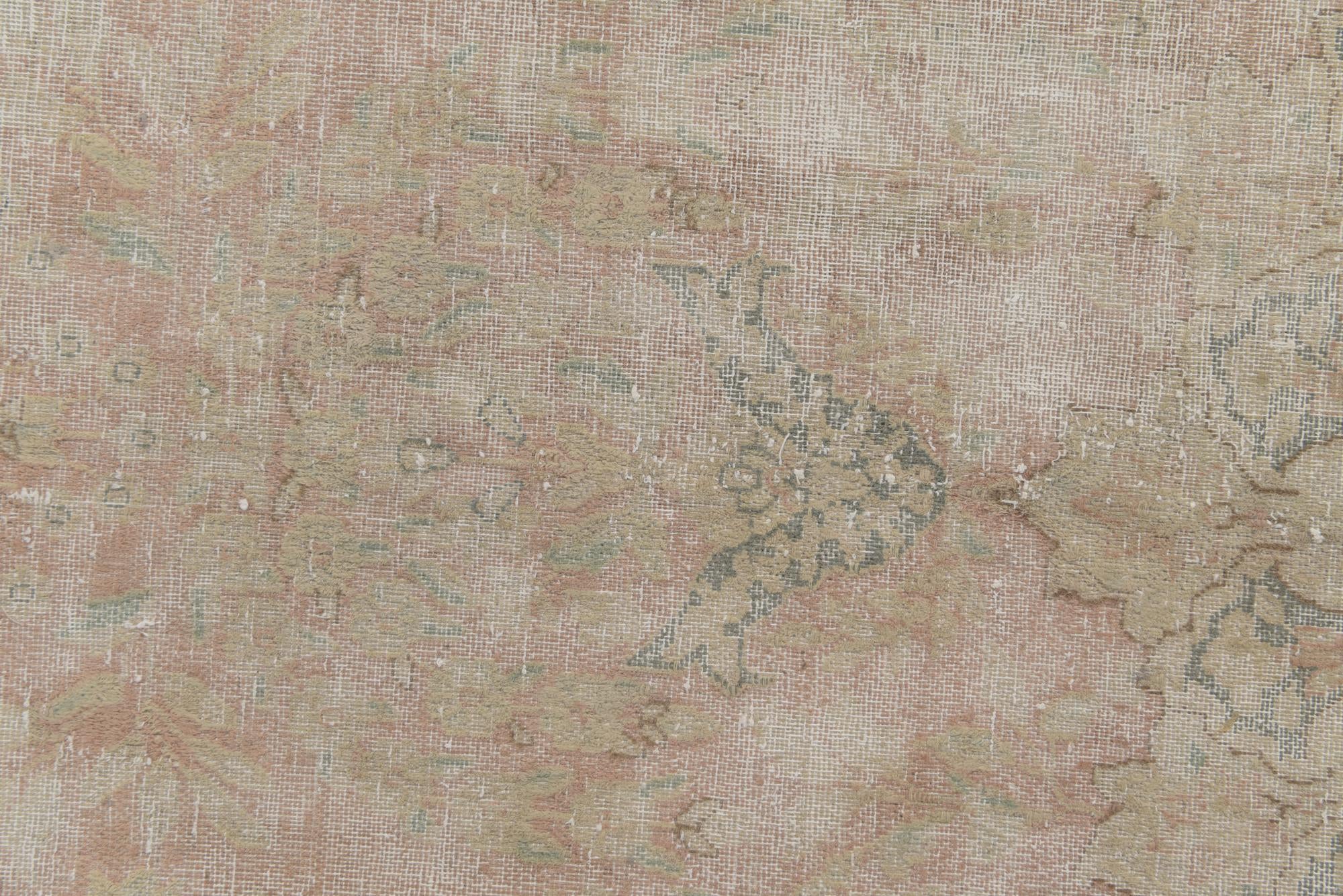 9' 10 x 13' 1 Hand Knotted Ultra Vintage Persian Wool Rug