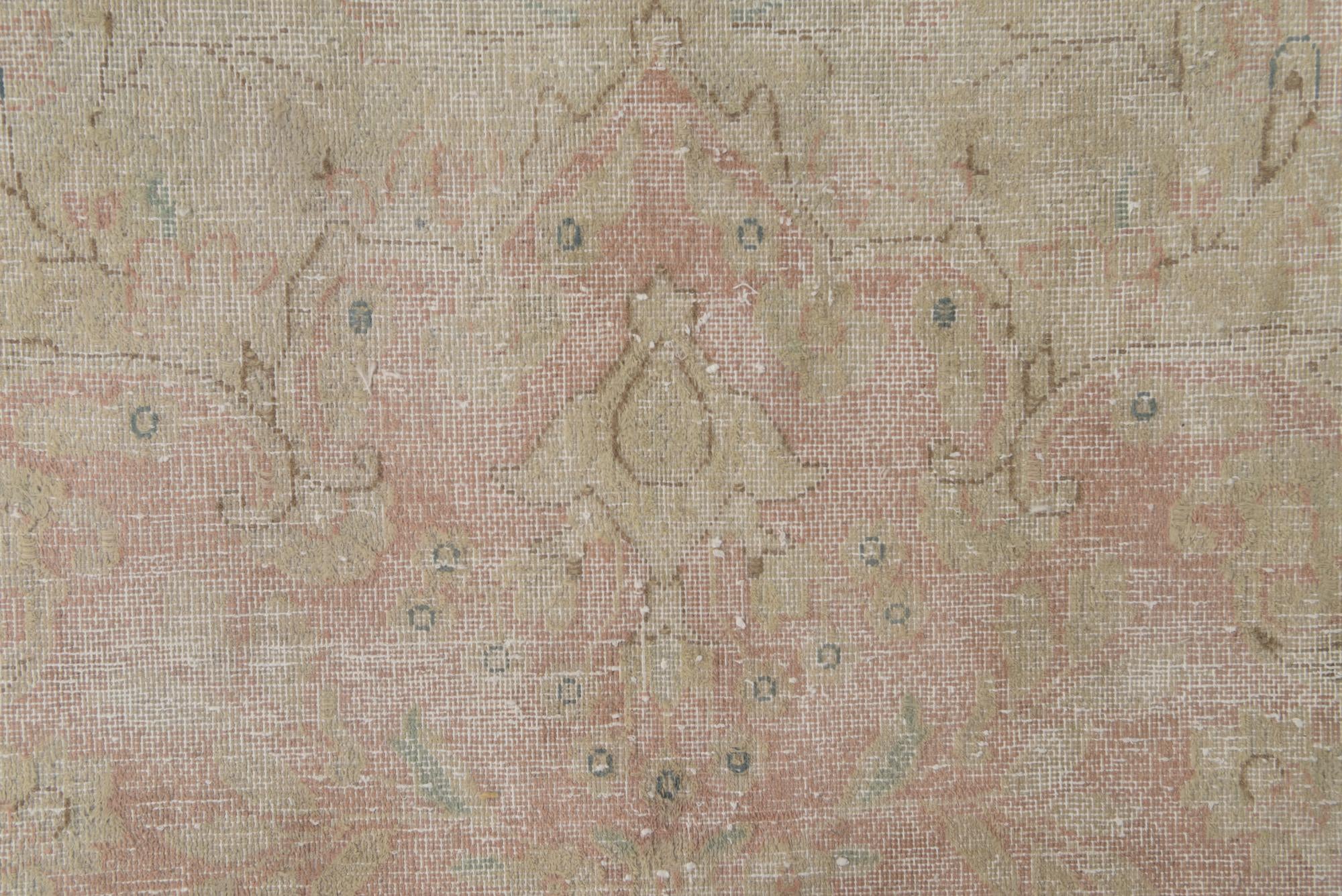 9' 10 x 13' 1 Hand Knotted Ultra Vintage Persian Wool Rug