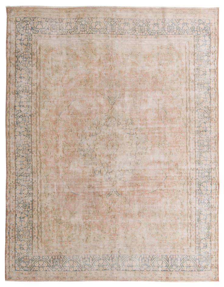 Detail image of 9' 10 x 13' 1 Hand Knotted Ultra Vintage Persian Wool Rug