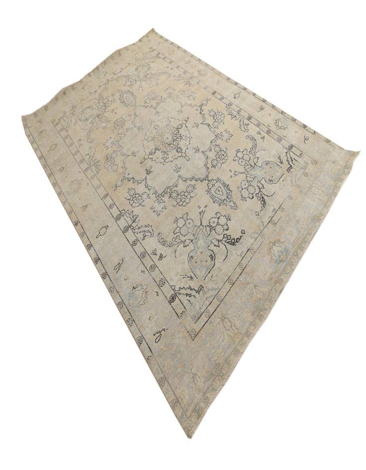 Detail image of 6' 4 x 9' 7  Hand Knotted Ultra Vintage Persian Wool Rug