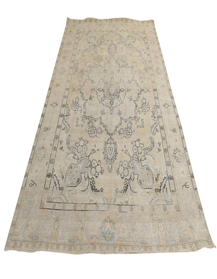 Detail image of 6' 4 x 9' 7  Hand Knotted Ultra Vintage Persian Wool Rug