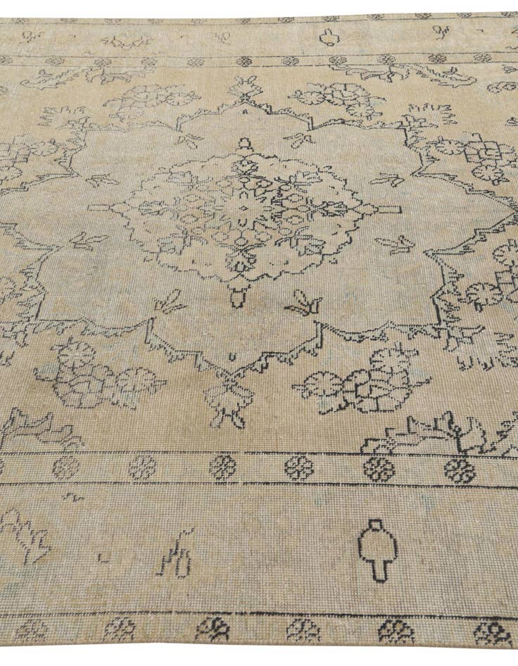 Detail image of 6' 4 x 9' 7  Hand Knotted Ultra Vintage Persian Wool Rug