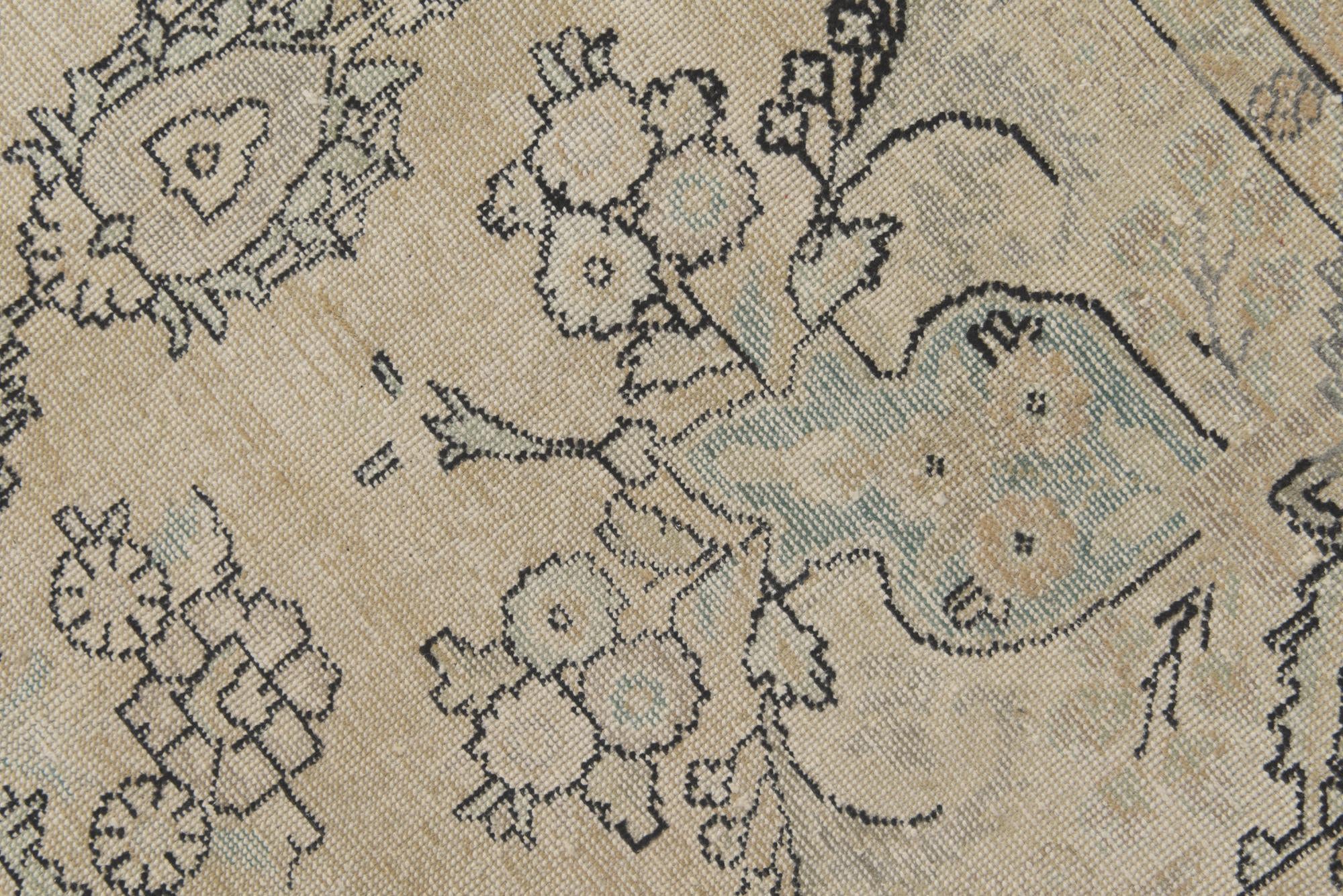 6' 4 x 9' 7 Hand Knotted Ultra Vintage Persian Wool Rug