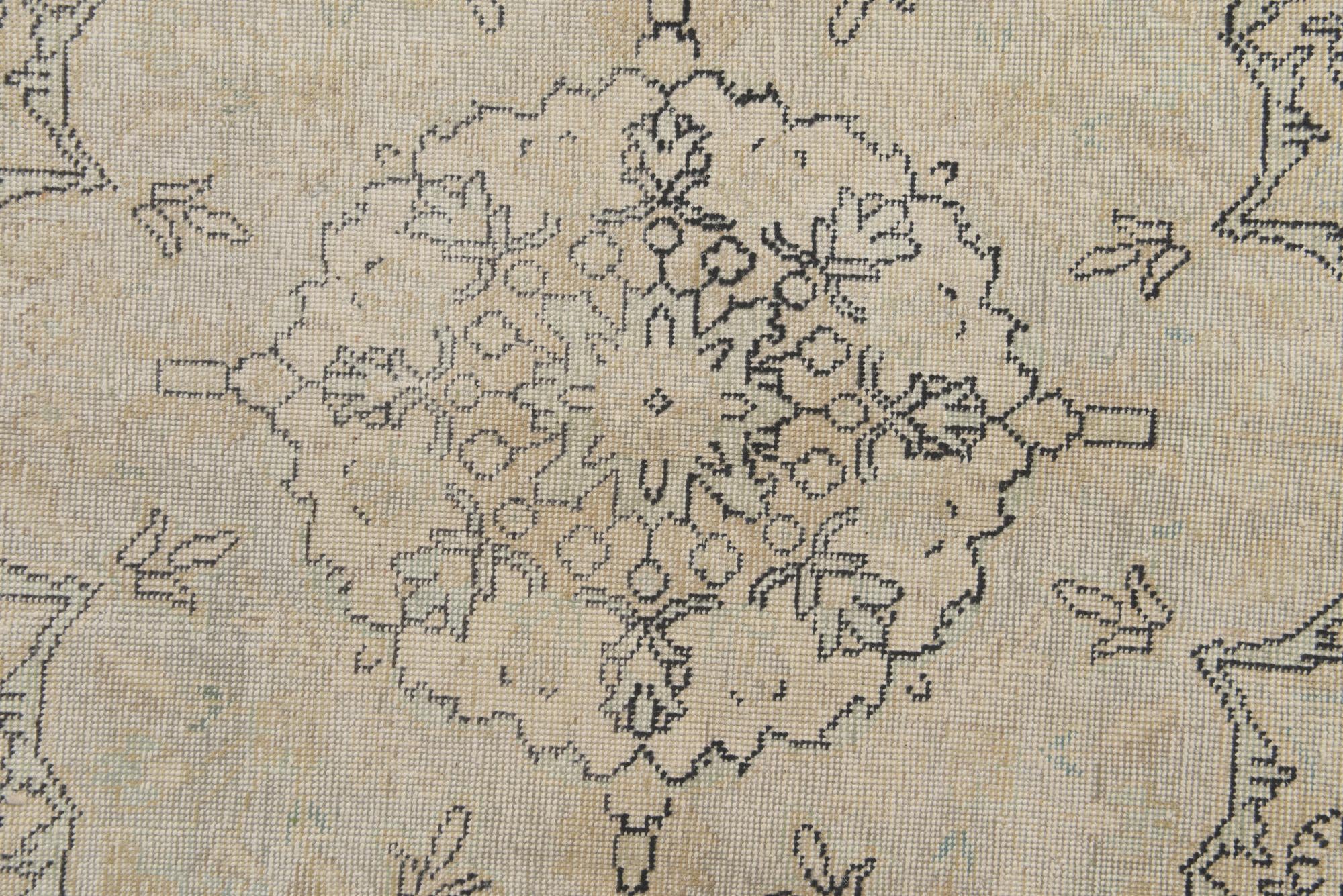 6' 4 x 9' 7 Hand Knotted Ultra Vintage Persian Wool Rug