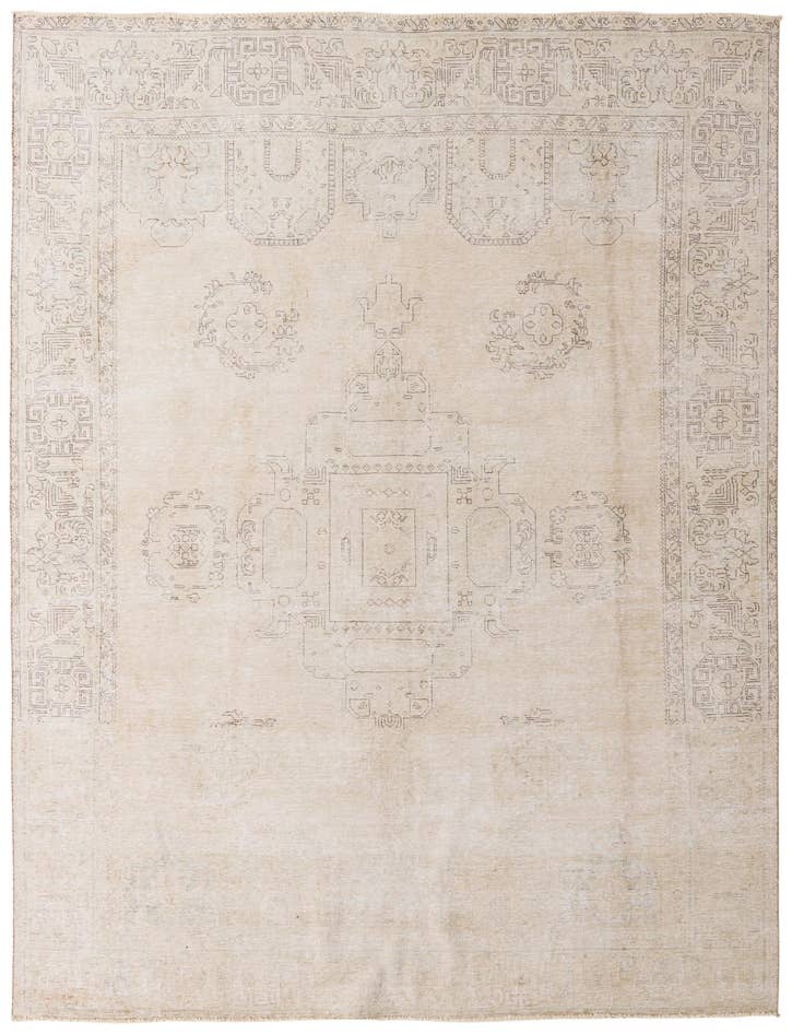 Detail image of 9' 4 x 12' 10 Hand Knotted Ultra Vintage Persian Wool Rug