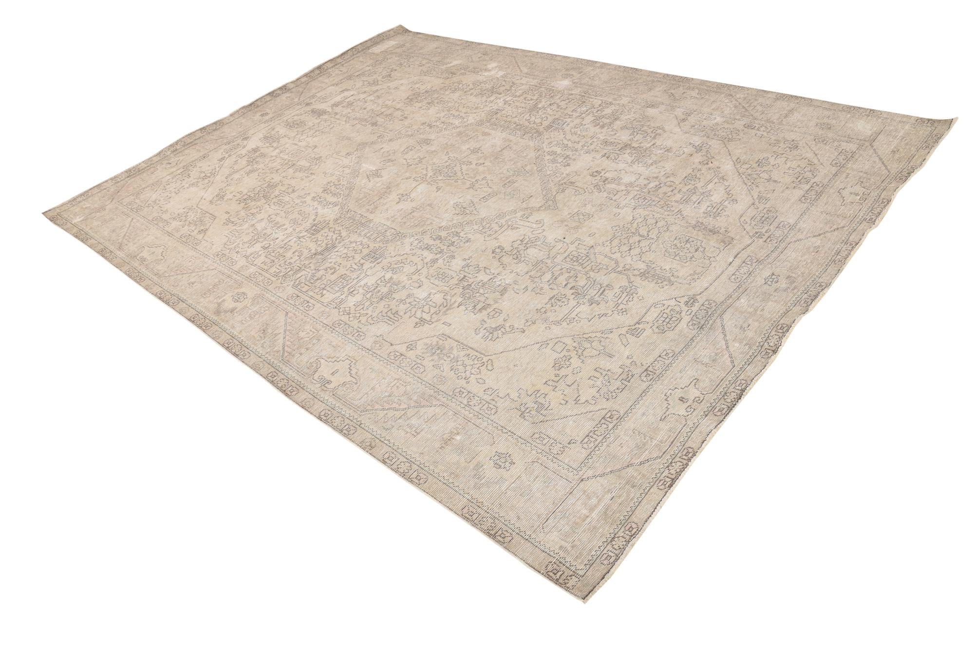 8' x 11' Hand Knotted Ultra Vintage Persian Wool Rug