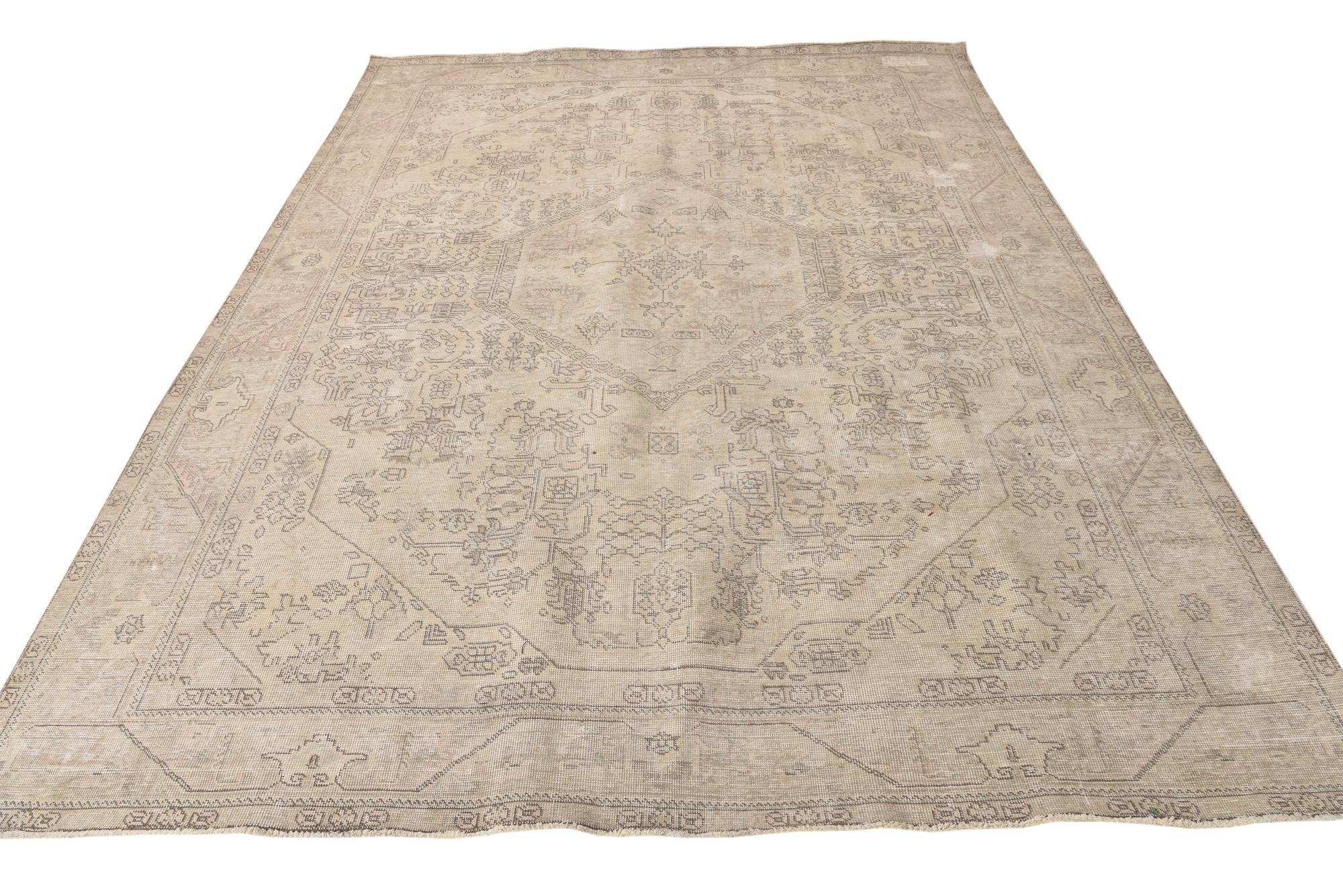 8' x 11' Hand Knotted Ultra Vintage Persian Wool Rug