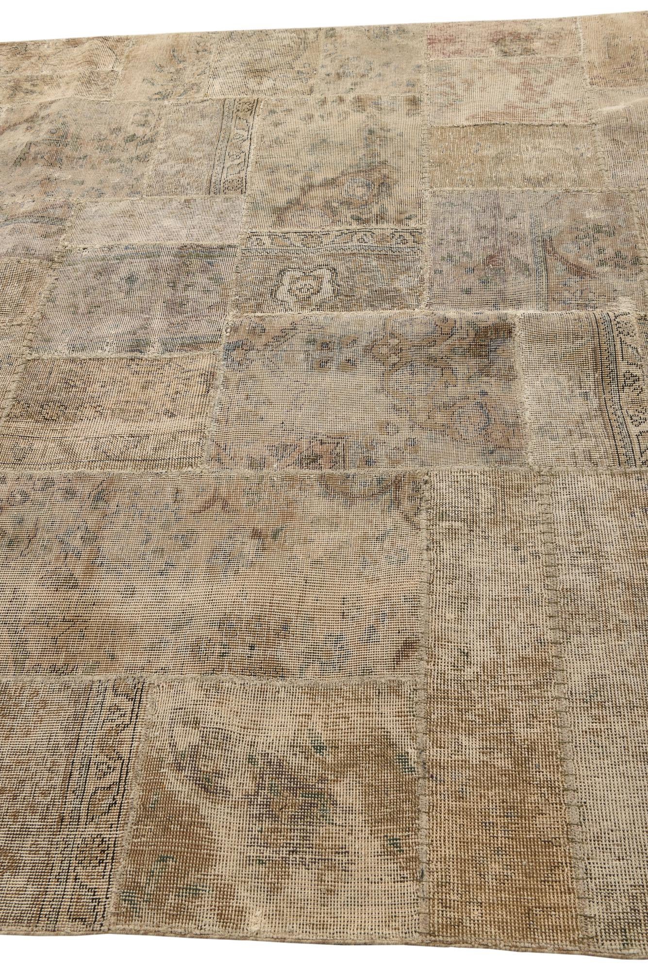 6' 7 x 9' 8 Hand Knotted Ultra Vintage Persian Wool Rug