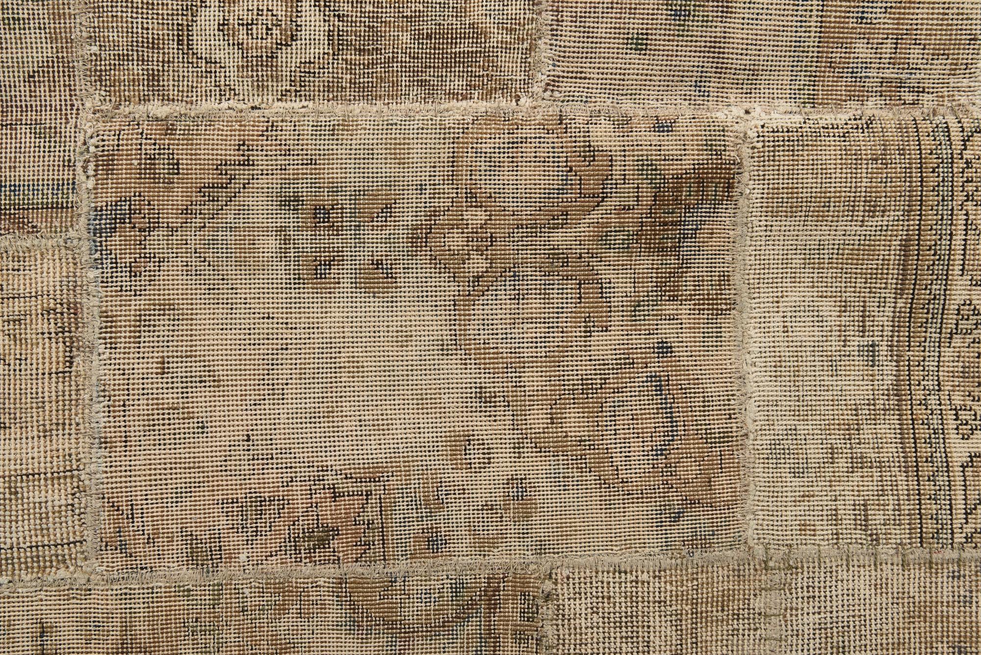 6' 7 x 9' 8 Hand Knotted Ultra Vintage Persian Wool Rug