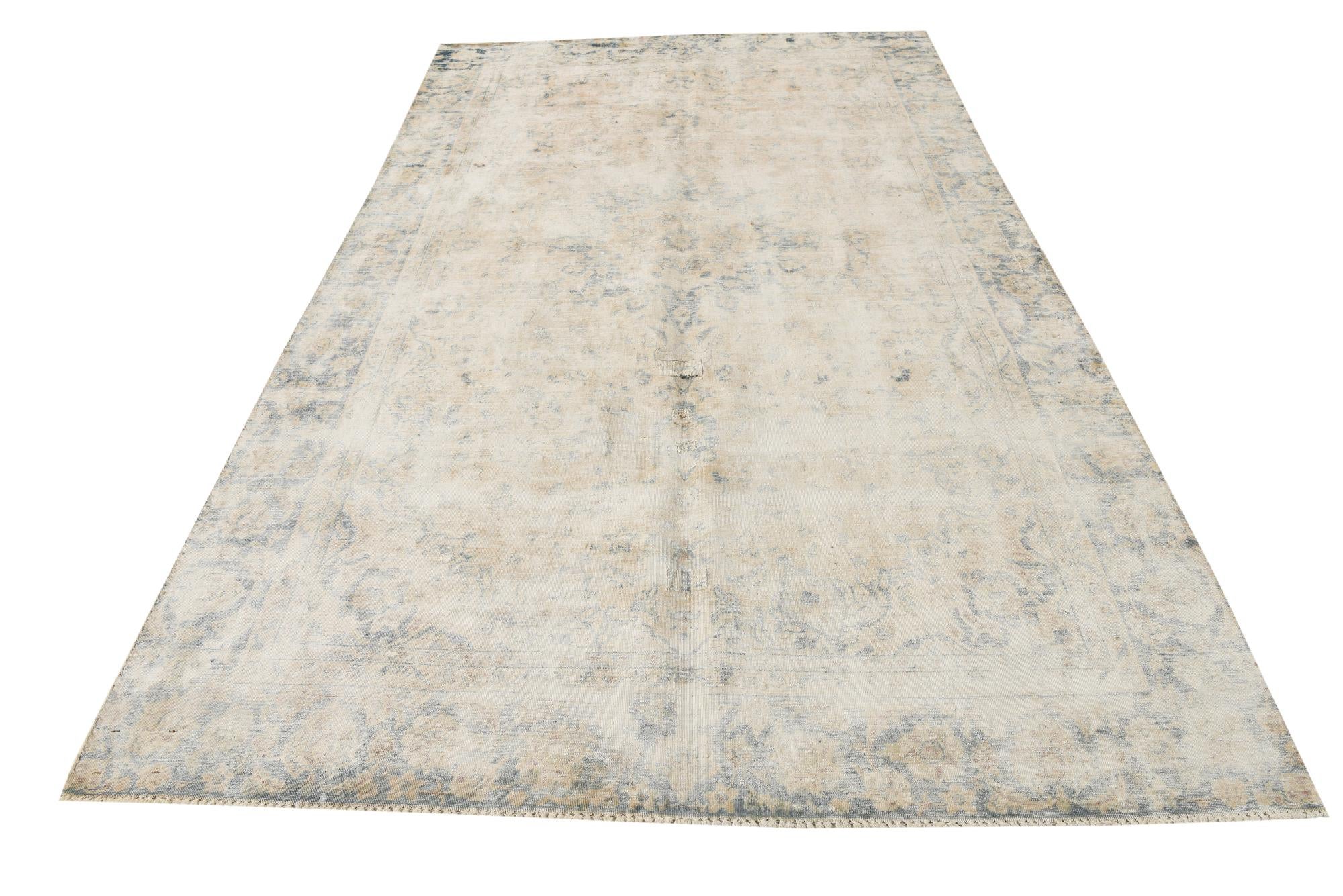 6' x 10' Hand Knotted Ultra Vintage Persian Wool Rug