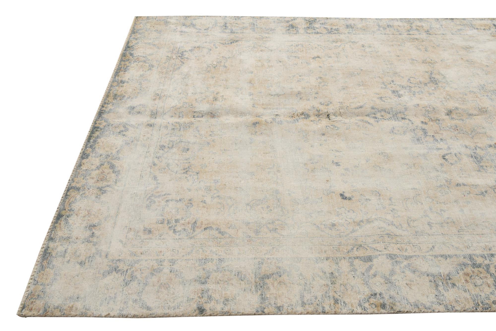 6' x 10' Hand Knotted Ultra Vintage Persian Wool Rug