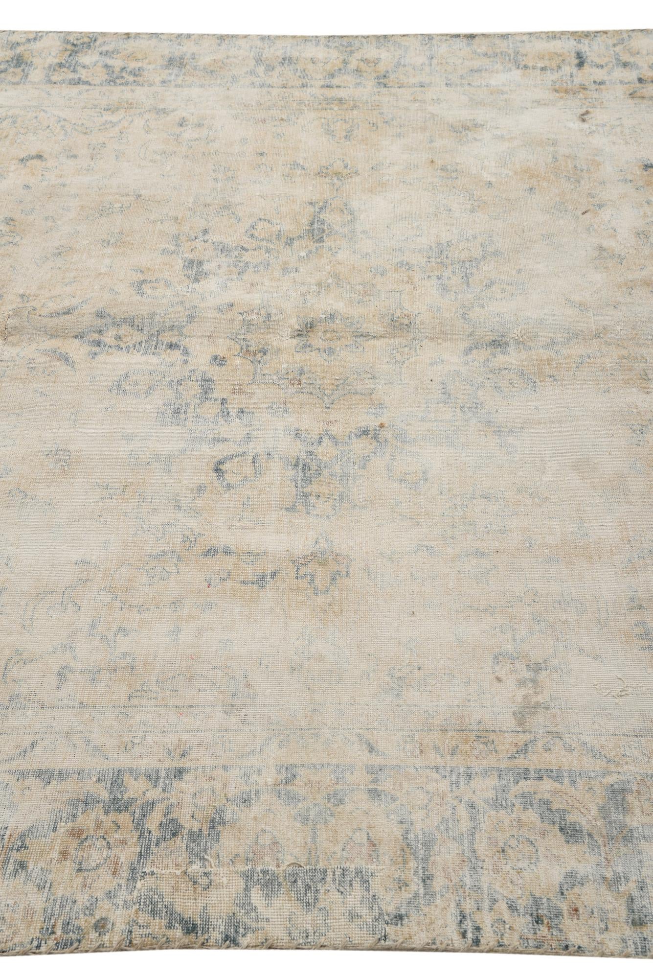 6' x 10' Hand Knotted Ultra Vintage Persian Wool Rug