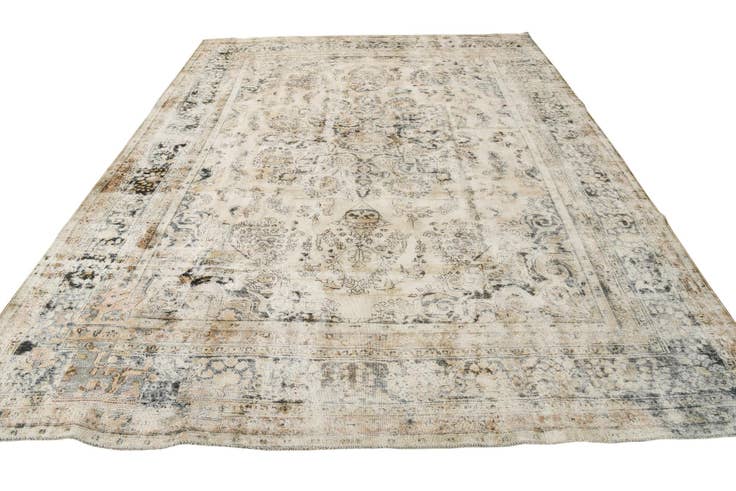 Detail image of 9' 5 x 12' 1 Hand Knotted Ultra Vintage Persian Wool Rug