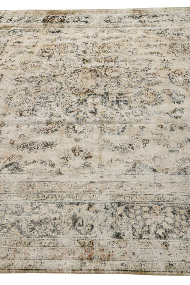 Detail image of 9' 5 x 12' 1 Hand Knotted Ultra Vintage Persian Wool Rug