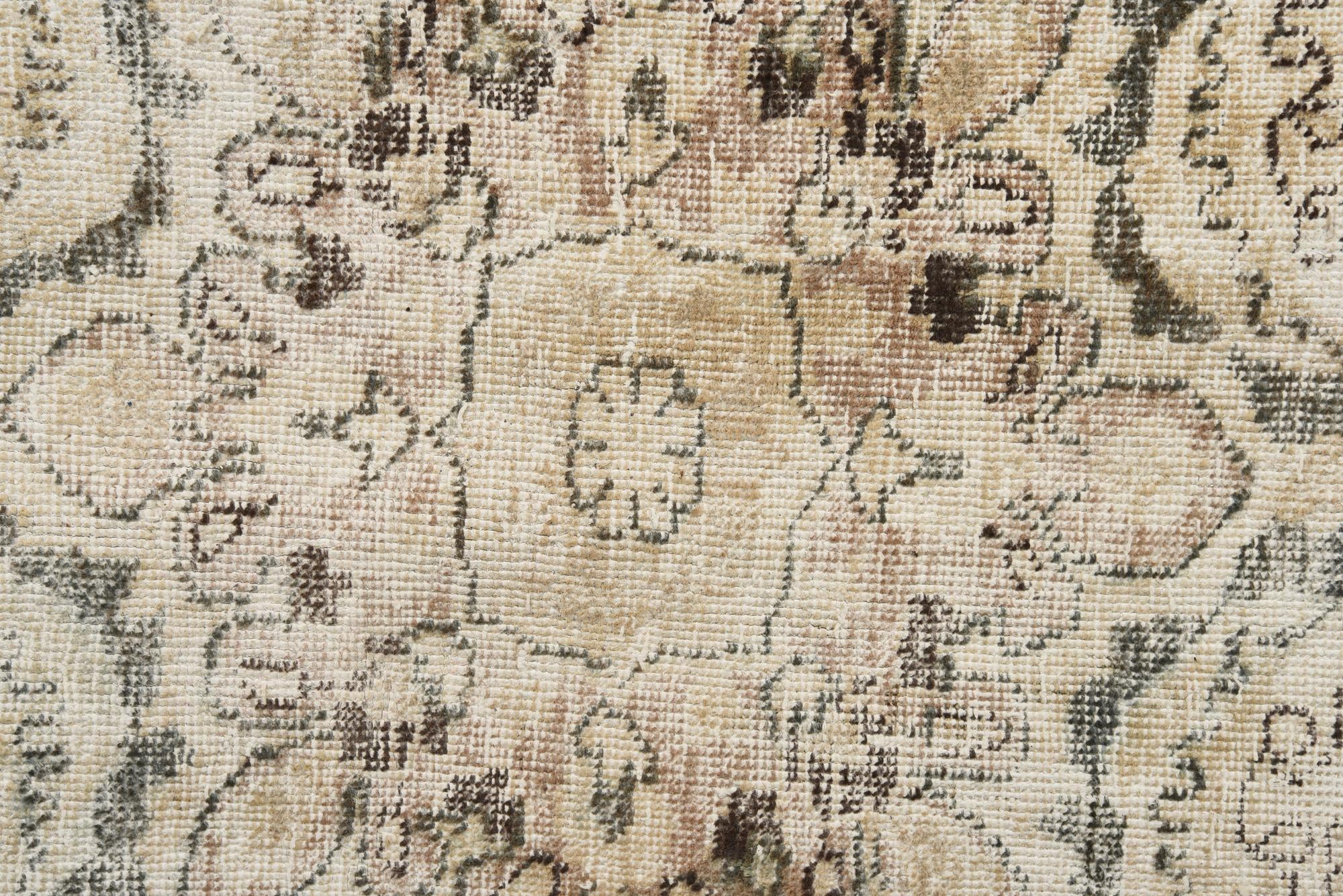 9' 5 x 12' 1 Hand Knotted Ultra Vintage Persian Wool Rug