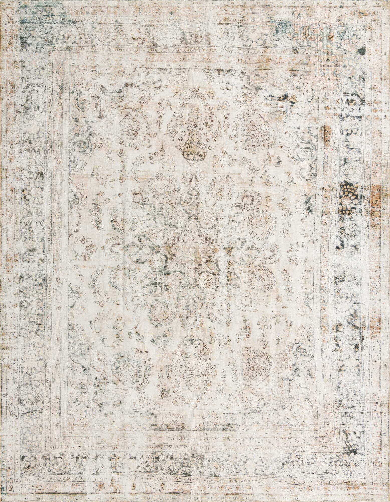 9' 5 x 12' 1 Hand Knotted Ultra Vintage Persian Wool Rug